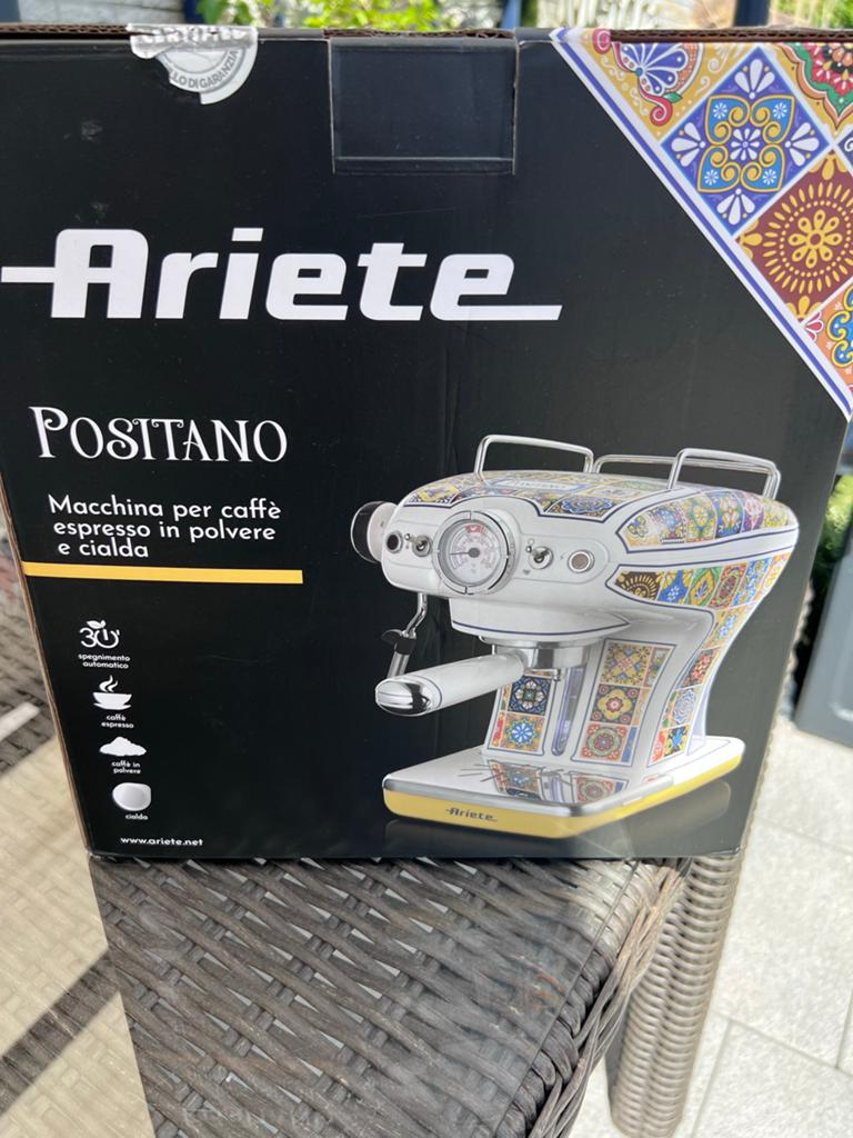 Nieuw Ariete Positano Espressomachine - Dolce Vita Stijl, Afneembaar waterreservoir, Espresso apparaat, Nieuw, Gemalen koffie