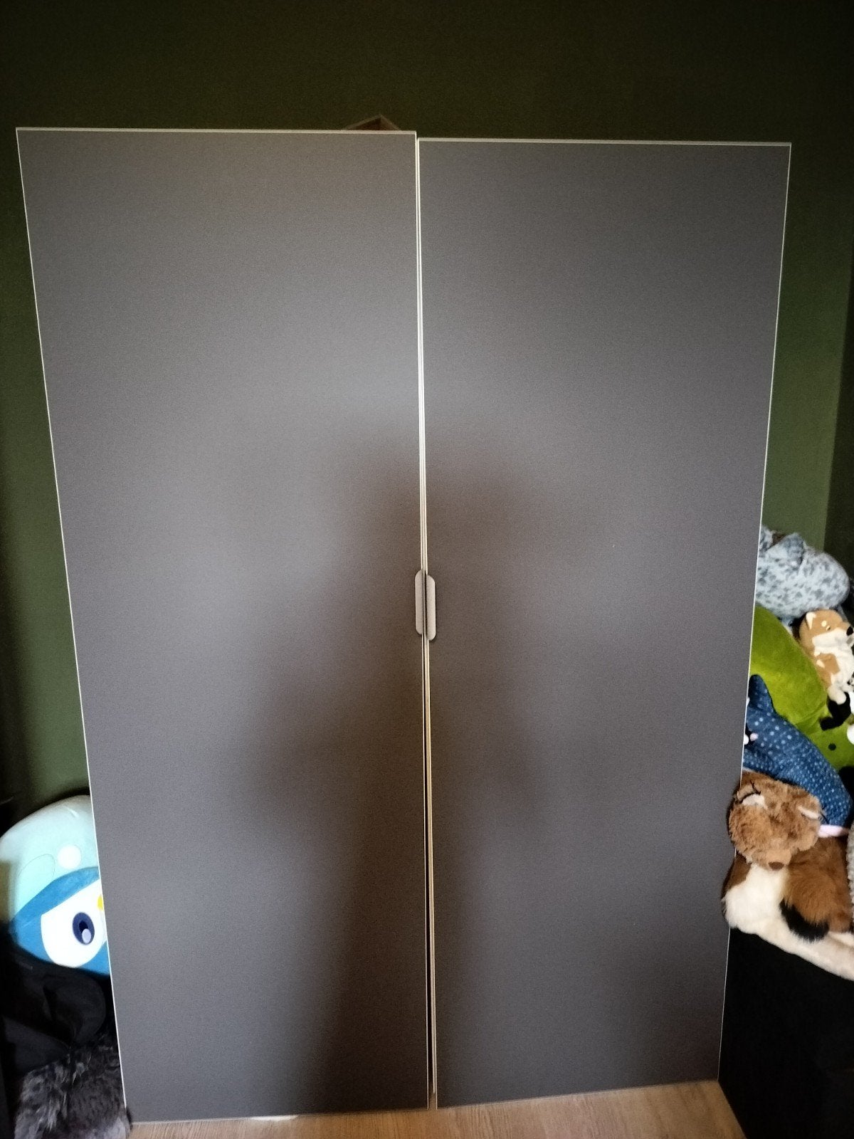 skatval kleding kast (met gratis hangers), Ophalen, Met deur(en), Grijs, 50 tot 100 cm