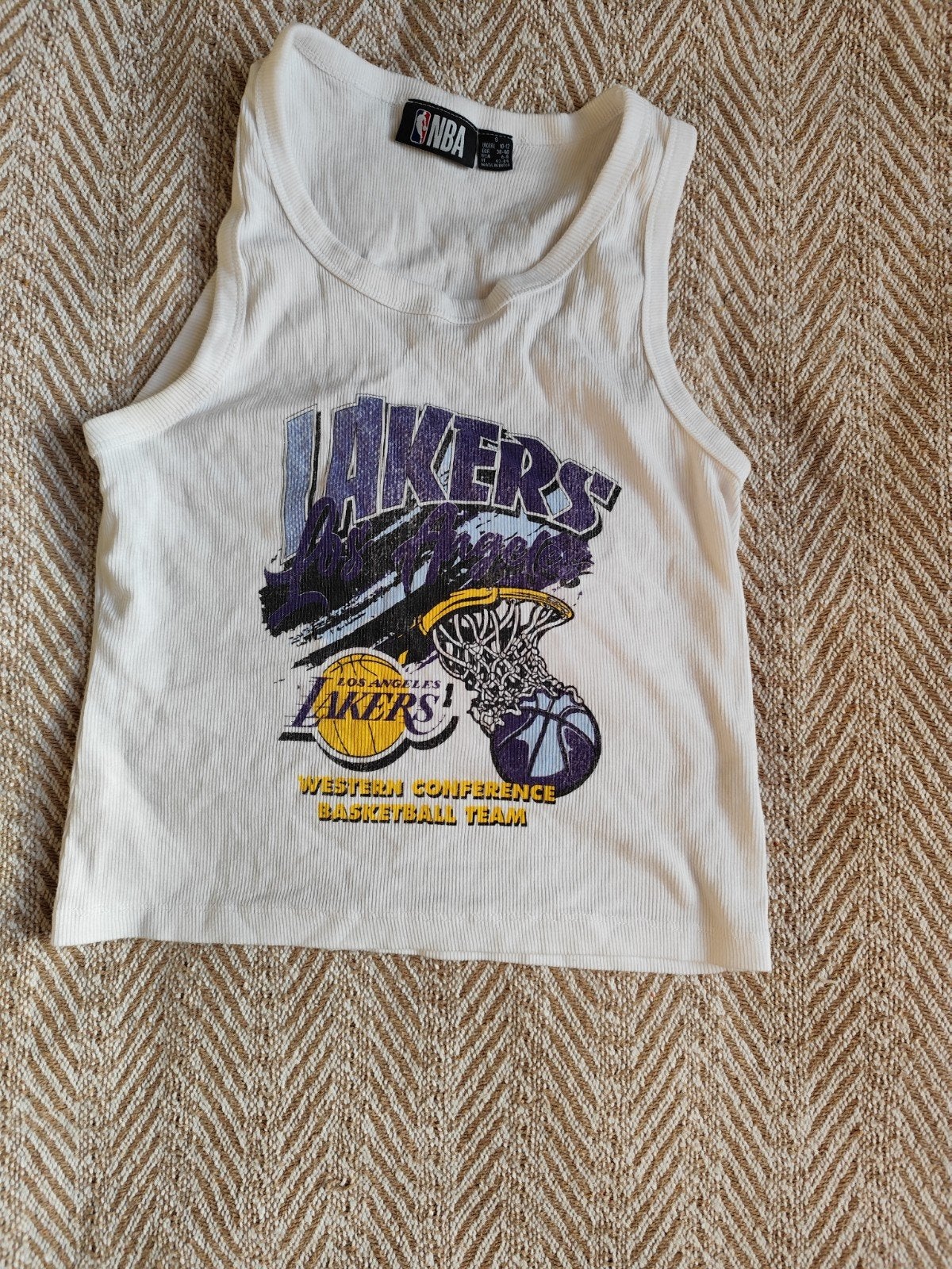 NBA Lakers crop top, Wit, Ophalen of Verzenden, Zo goed als nieuw, NBA