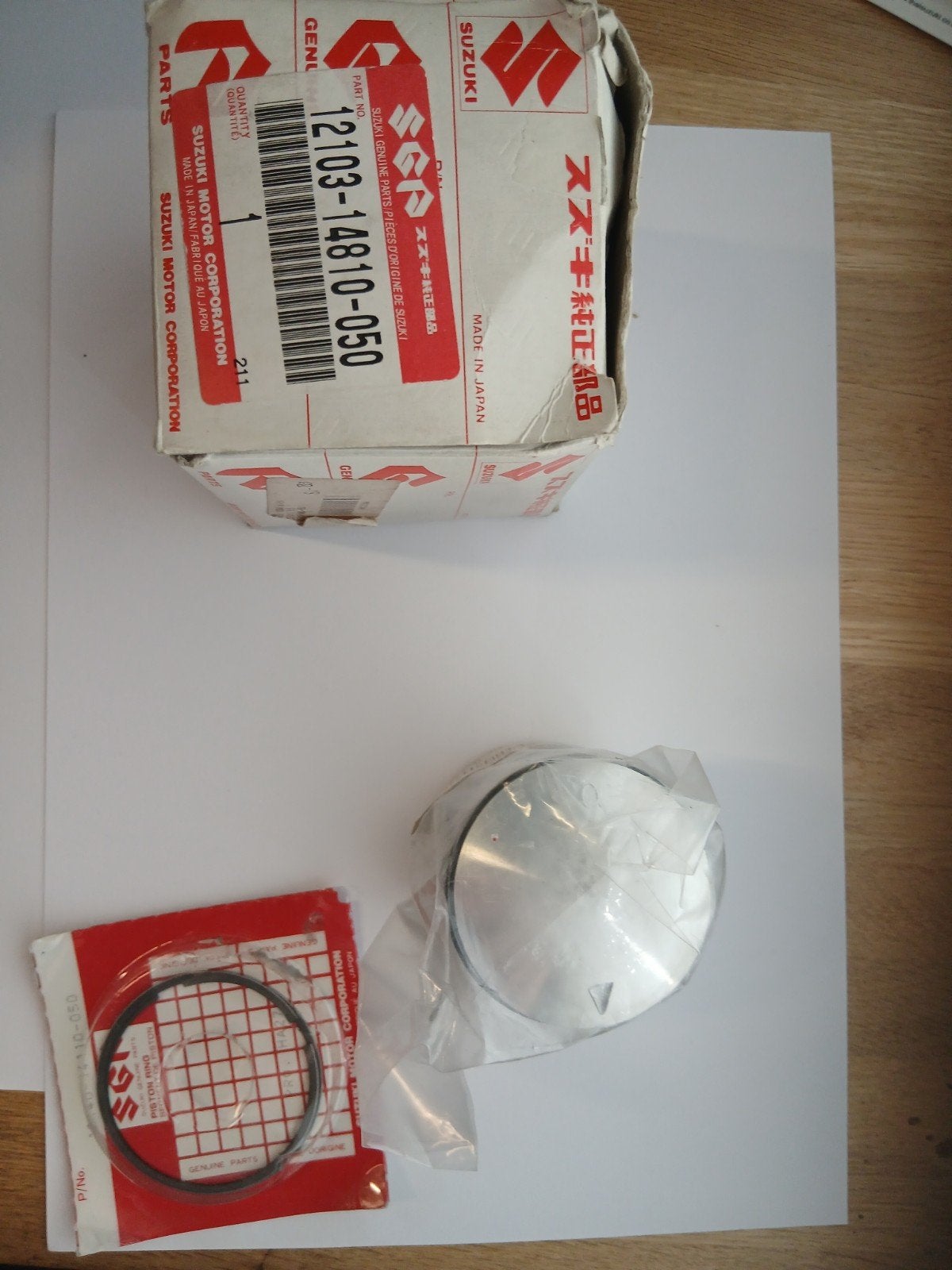 Suzuki Zuiger set (OS:0.5) 12103-14810-050 Nieuw, Motoren, Ophalen of Verzenden, Nieuw