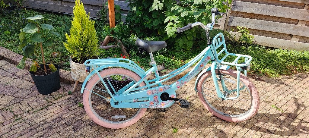 SuperSuper Lola Meisjesfiets 20 inch Mint/Roze, Ophalen, Terugtraprem, Gebruikt, Handrem
