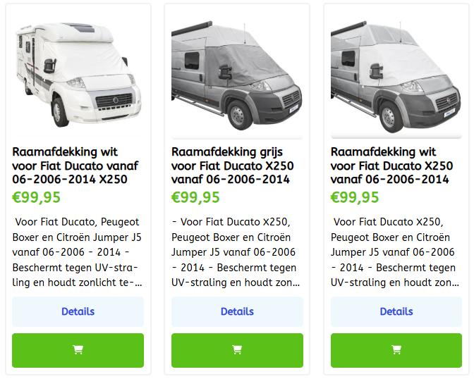 Fiat Ducato Diverse modellen raamafdekking buitenzijde, Ophalen of Verzenden, Nieuw