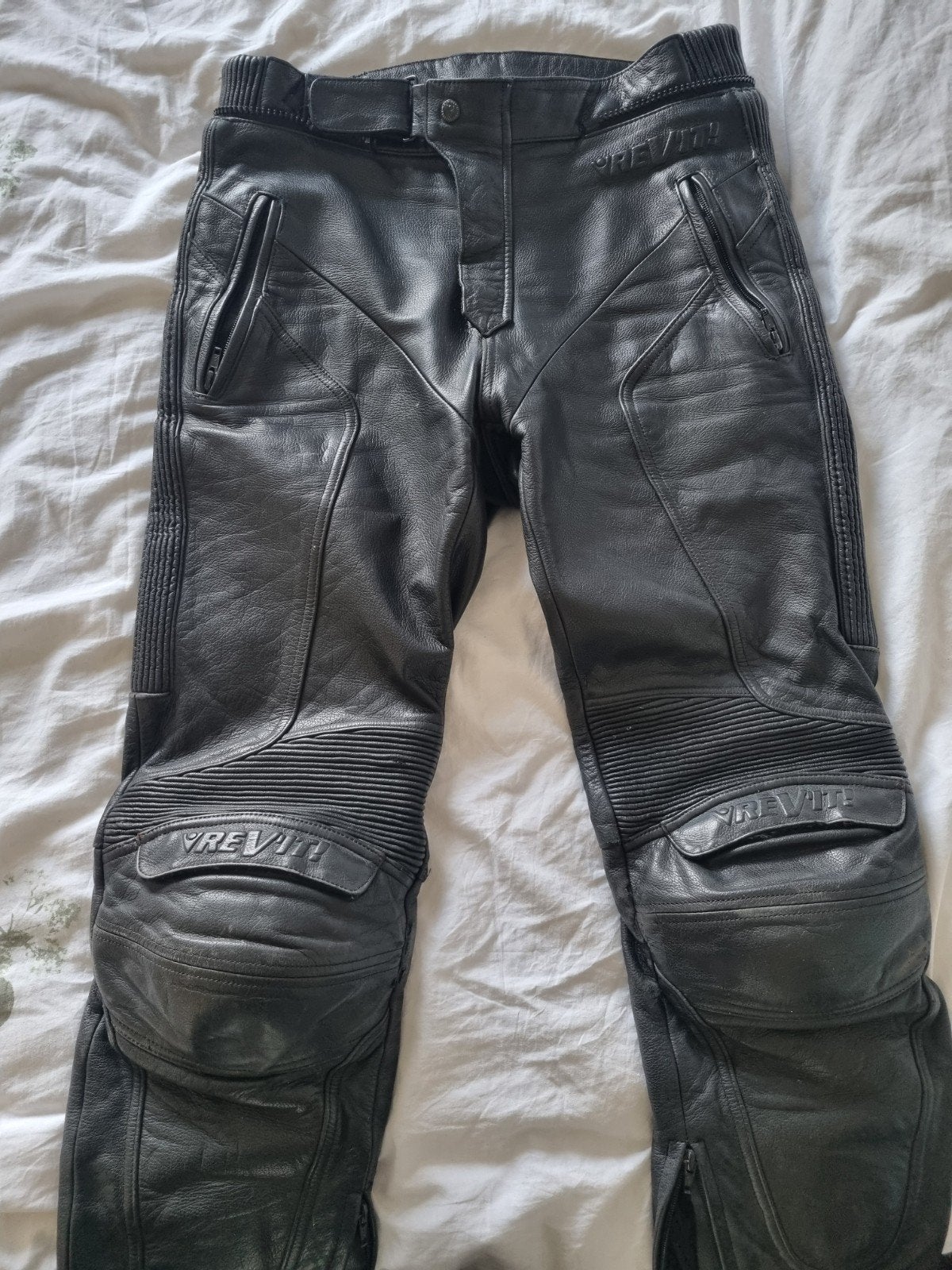 REV'IT! Leren Motorbroek - Zwart, Tweedehands, Ophalen of Verzenden, Tweedehands, Dames, Broek | leer