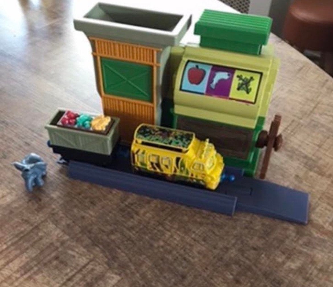 Chuggington Treinbaan met locomotief en wagon, Ophalen of Verzenden, Gebruikt