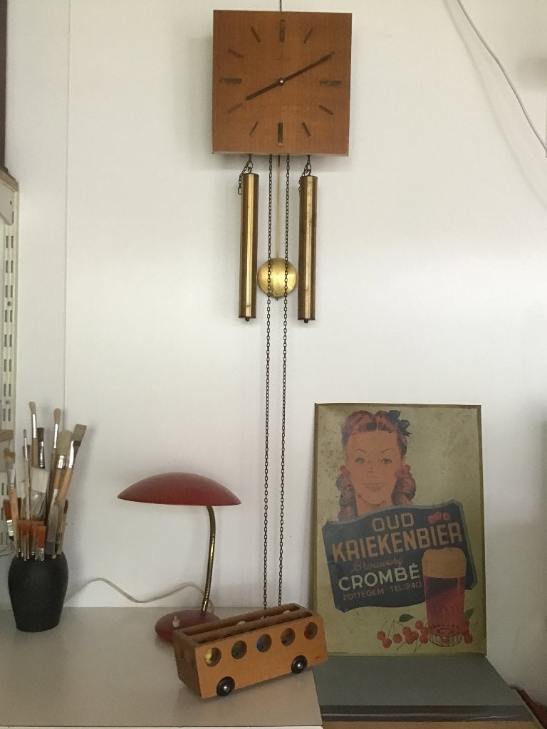 Vintage jaren 70 Junghans klok met slagwerk, Huis en Inrichting, Woonaccessoires | Klokken, Ophalen, Vintage, Met slagwerk, Wandklok