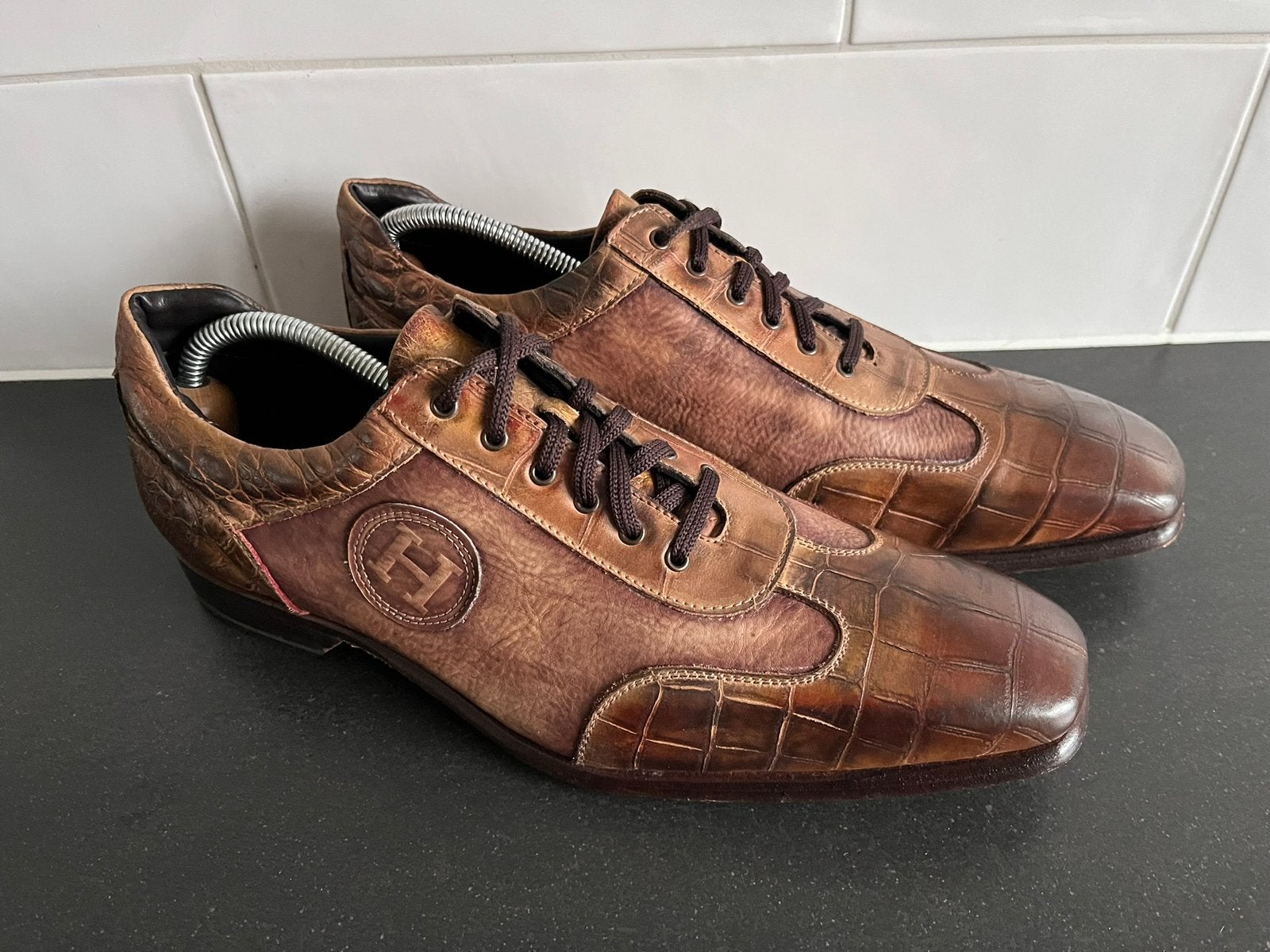 Harris sneakers maat 8.5 / 42.5 zeer mooi, Bruin, Ophalen of Verzenden, Harris, Harris