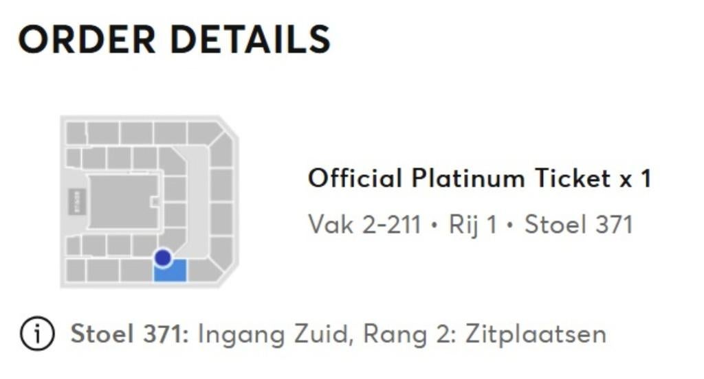Olivia Rodrigo ticket, Eén persoon, Augustus