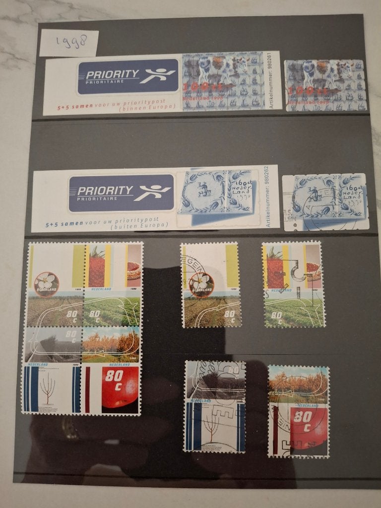 8 kavels postzegels 1998 en 1999, Ophalen of Verzenden