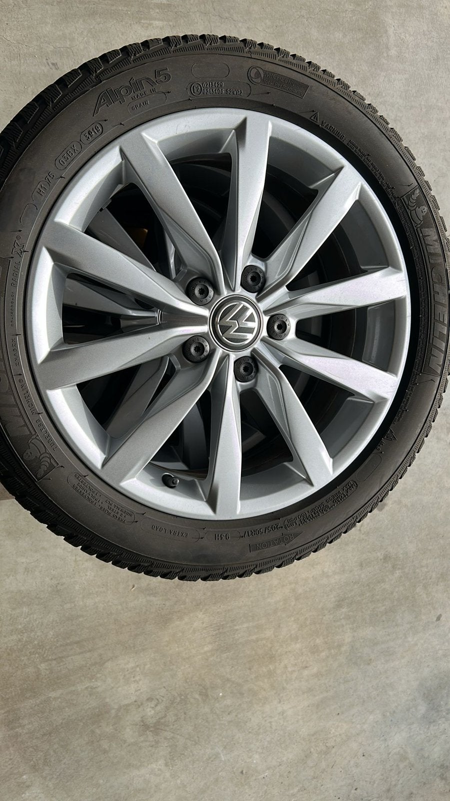 Volkswagen golf winterset, Ophalen, 16 inch, Banden en Velgen, 205 mm