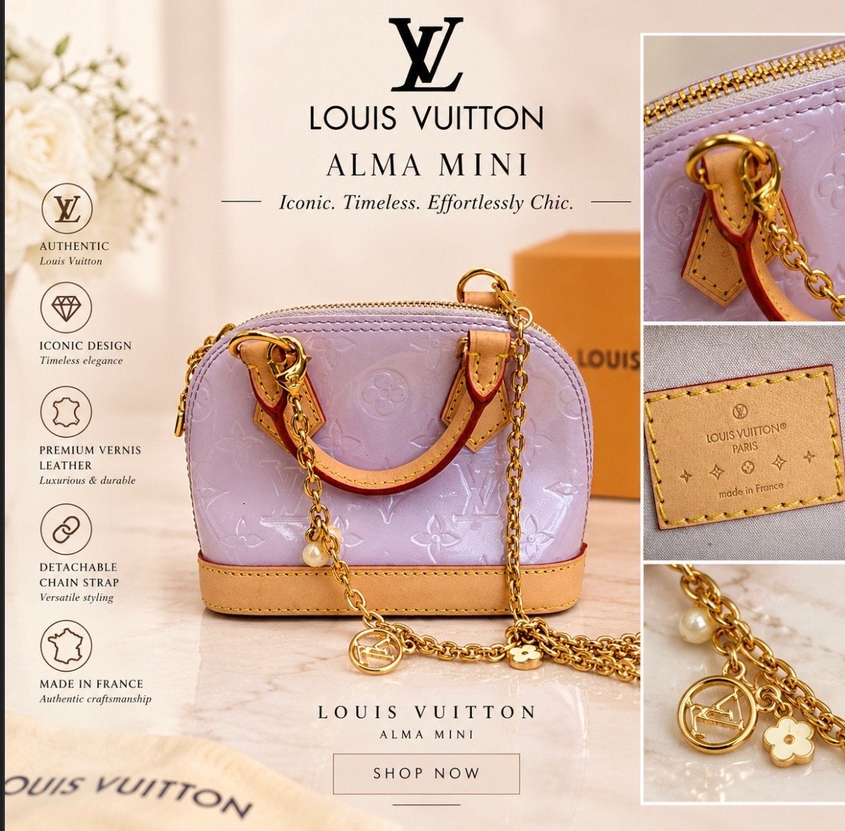 Exclusieve Louis Vuitton Mini Alma in Lila, Ophalen of Verzenden, Zo goed als nieuw, Paars, Handtas