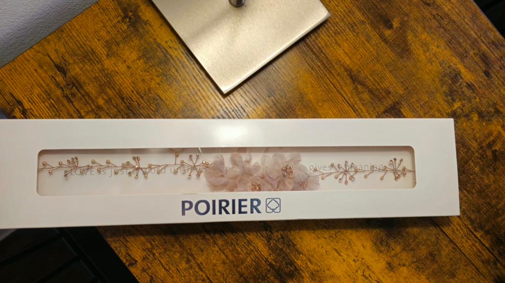 Poirier Haarband Bruiloft Accessoire Roze Goud Bloemen, Poirierrot, Nieuw, Ophalen of Verzenden, Accessoires