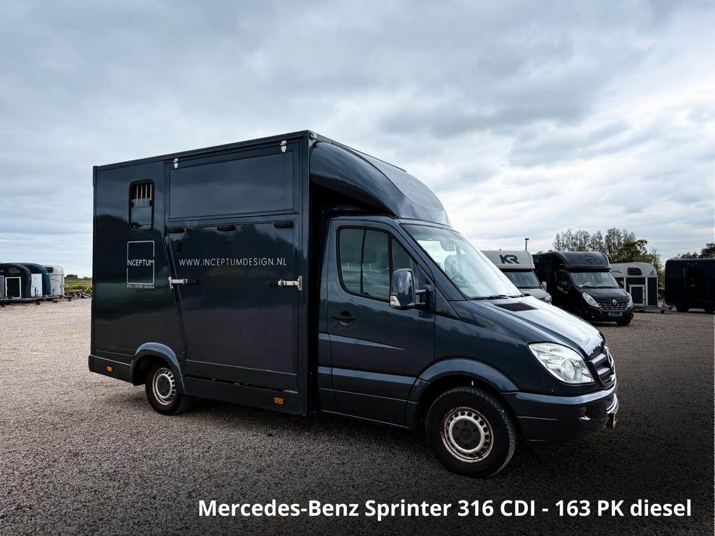 Mercedes-Benz Sprinter HORSETRUCK | 163 PK | 6-bak | Airco |, Ophalen, Zo goed als nieuw, Overige typen