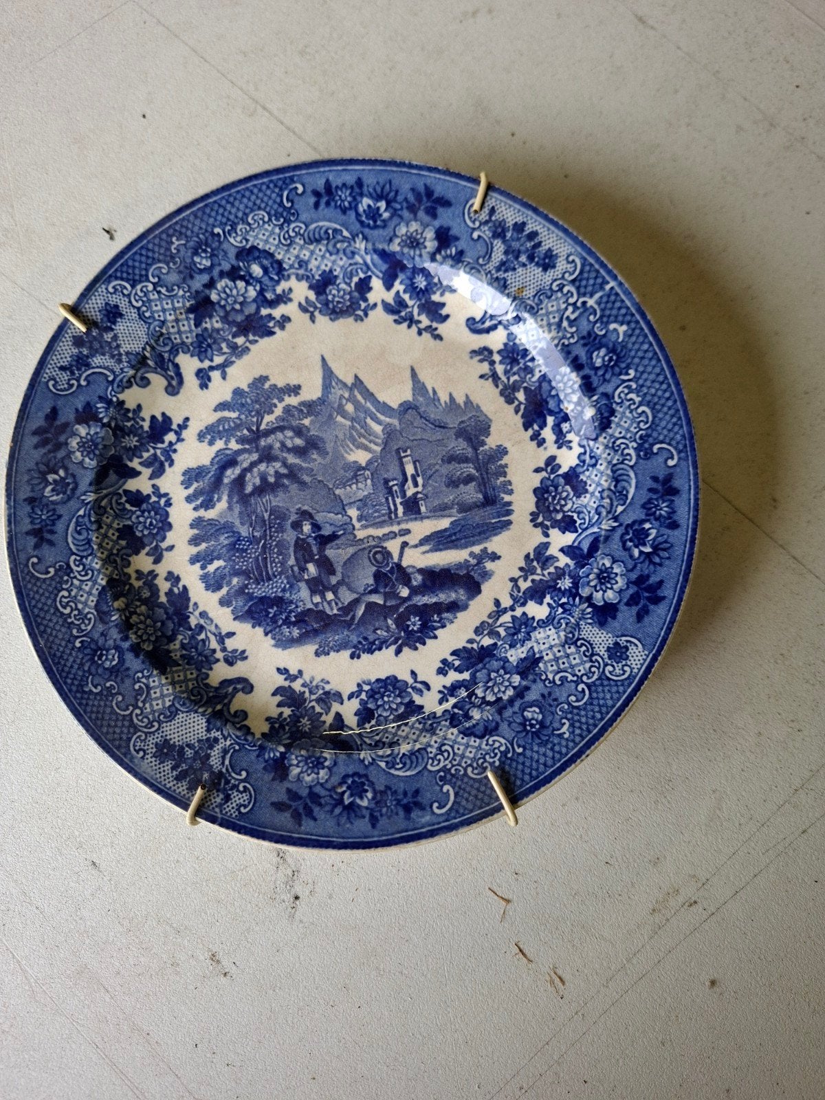 Antiek Delfts Blauw Bord 'Montagne' - P. Regout, Ophalen of Verzenden