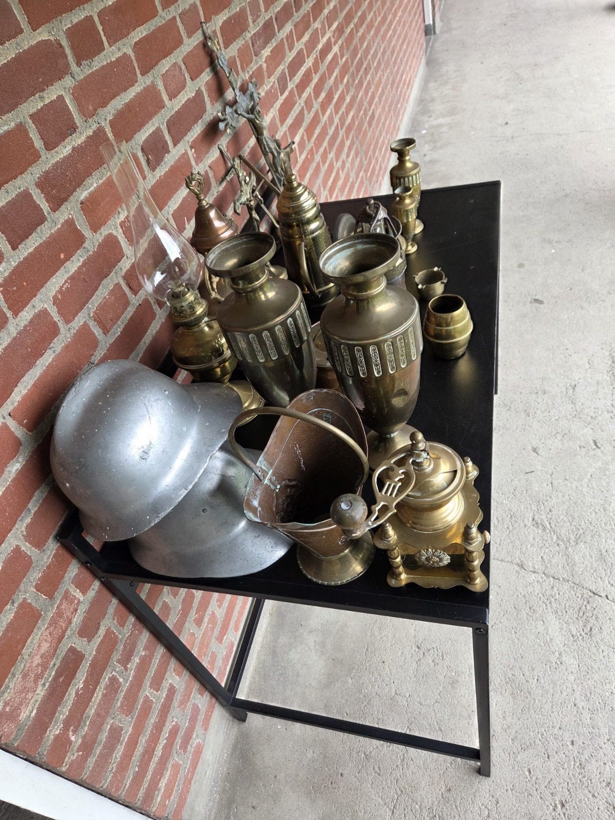 Diverse antieke bronzen en koperen voorwerpen, Antiek en Kunst, Ophalen of Verzenden, Brons