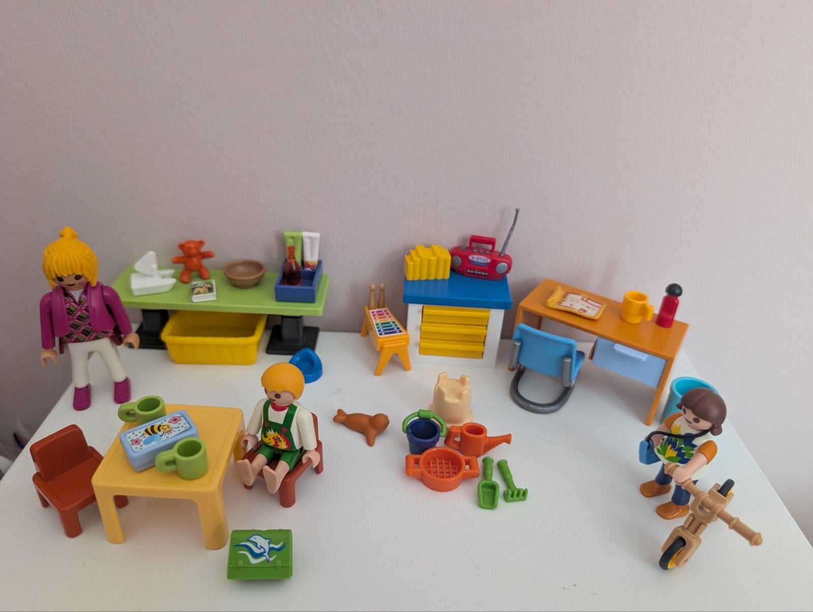Playmobil kinderdagverblijf, inrichting school, Ophalen of Verzenden, Zo goed als nieuw