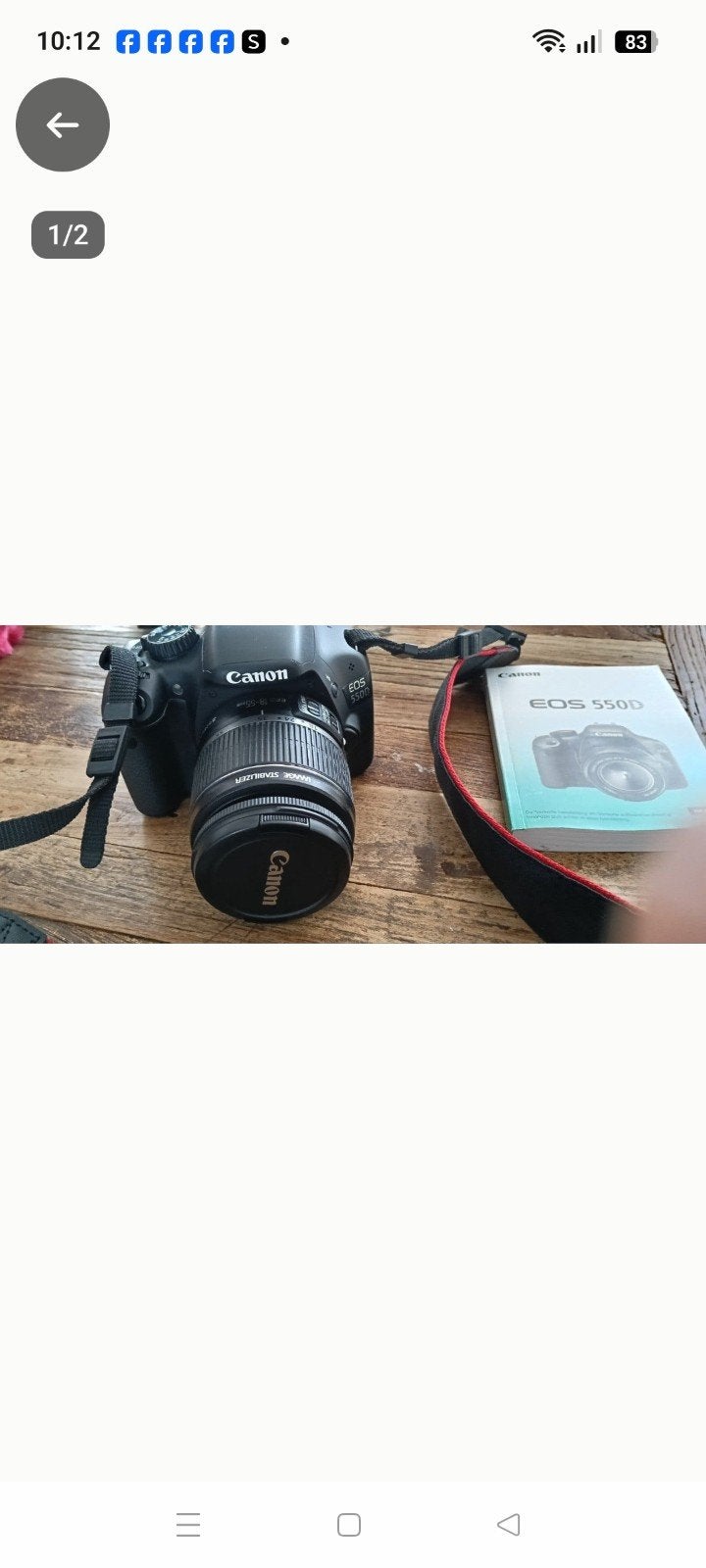 Canon EOS 550D spiegelreflexcamera met tas en handleiding, Spiegelreflex, Canon, Cameratas, Ophalen of Verzenden