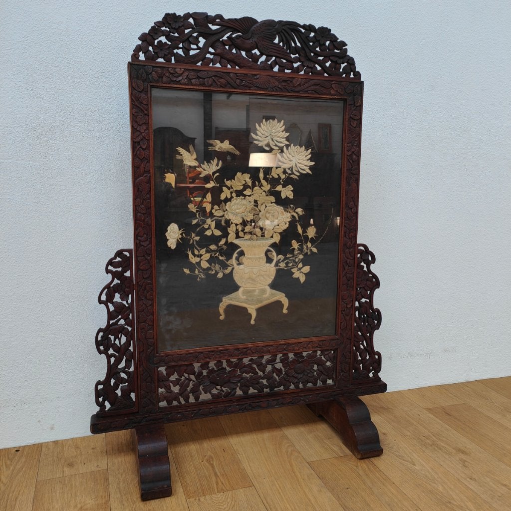 Antiek Aziatisch houten openhaardscherm, decoratie scherm, Ophalen of Verzenden