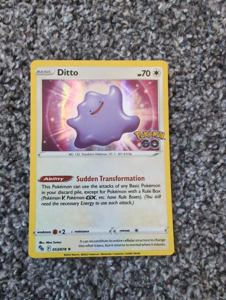 Ditto holo pokemon go, Ophalen of Verzenden, Zo goed als nieuw