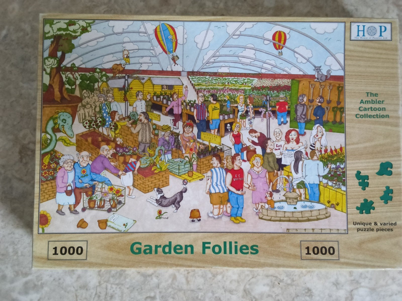 HOP Legpuzzels - Diverse Themas (1000 stukjes), Ophalen of Verzenden, 500 t/m 1500 stukjes, Gebruikt, Legpuzzel