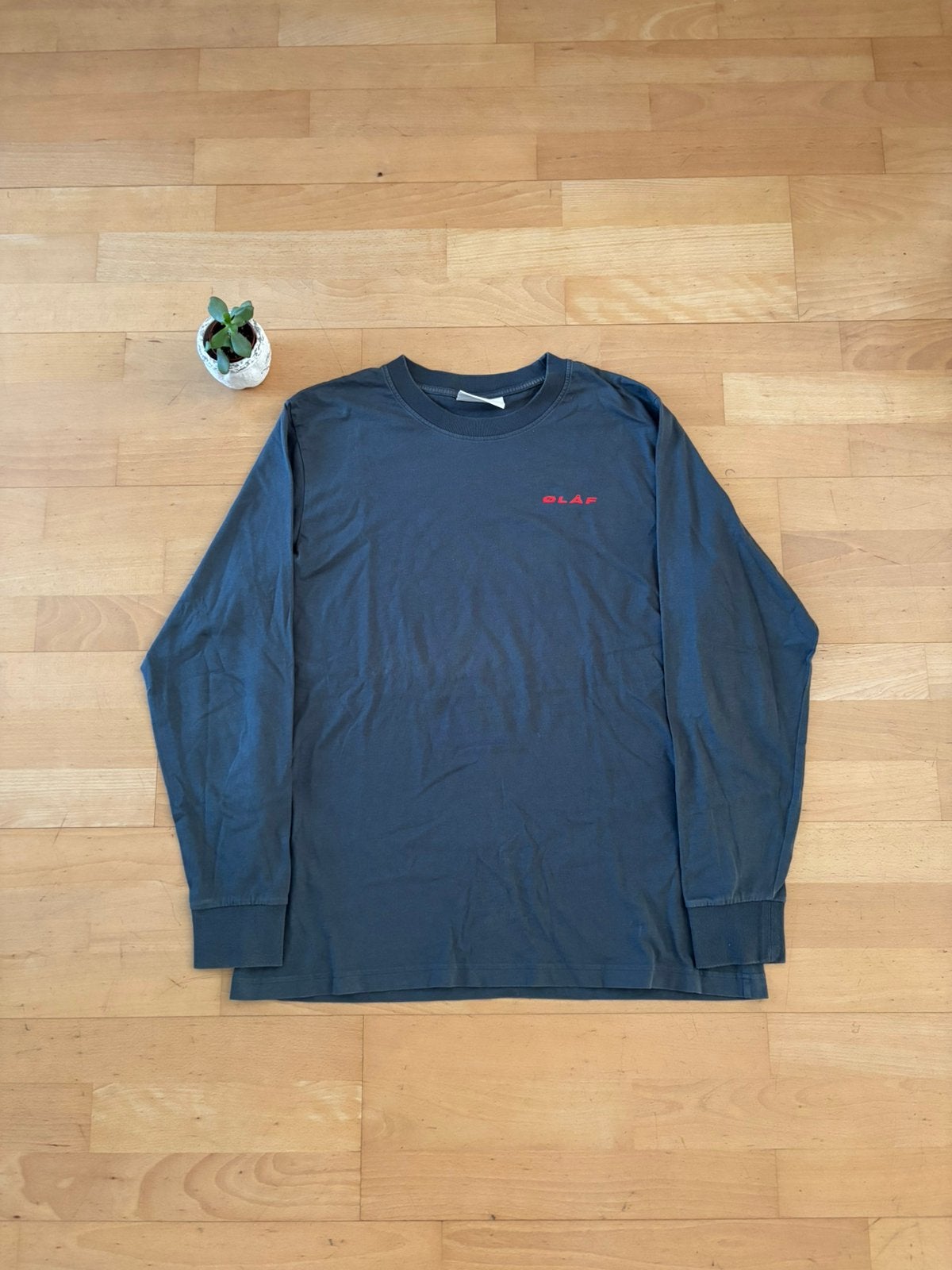 OLAF Effen Longsleeve Marineblauw L, Ophalen of Verzenden, Zo goed als nieuw, Blauw