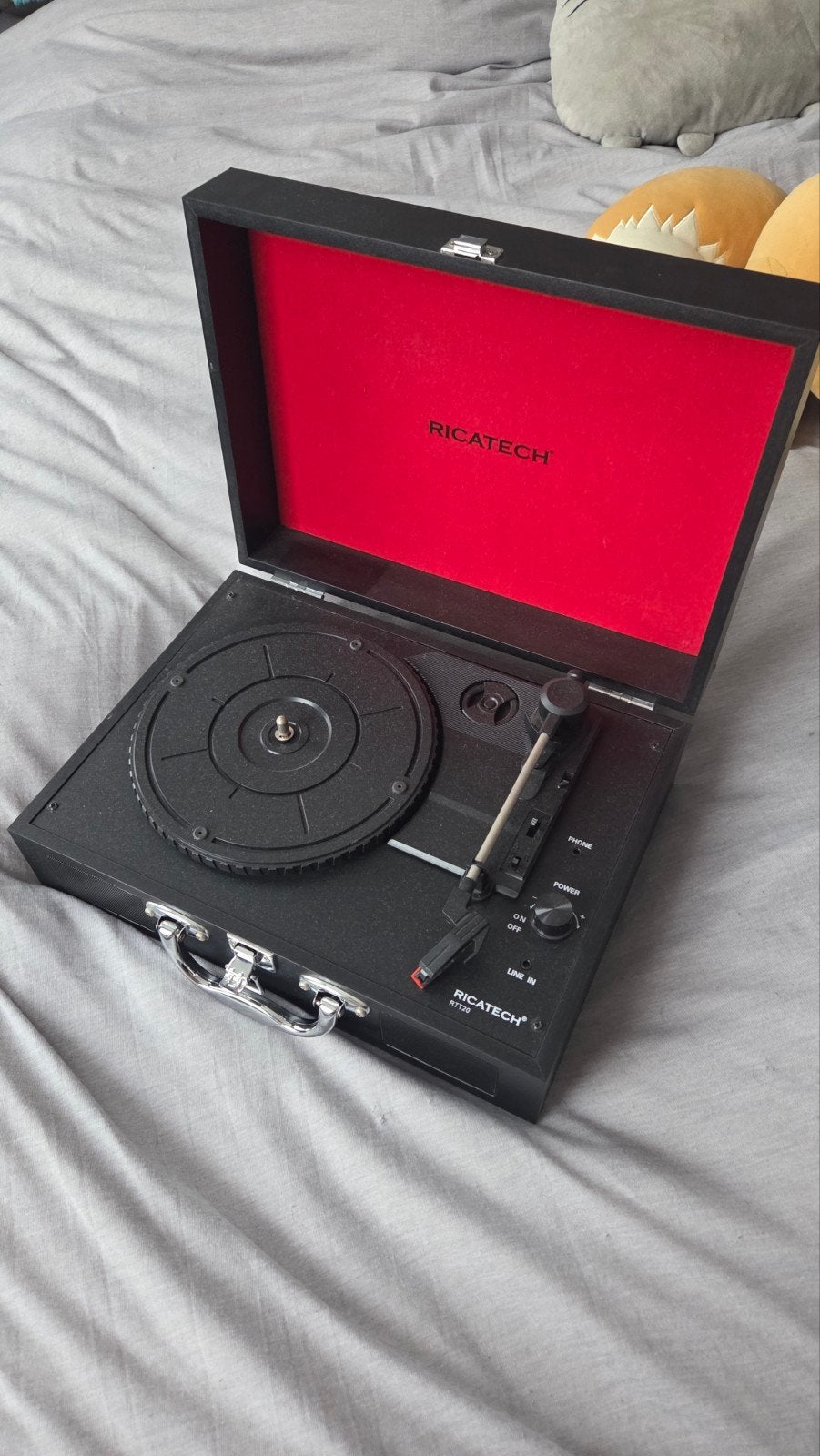 Ricatech Koffer Platenspeler Rood/Zwart, Ophalen, Gebruikt, Platenspeler, Overige merken