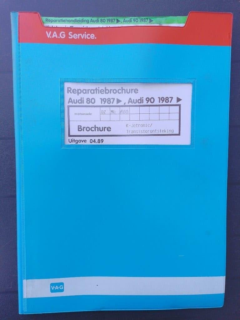 Audi 80 B3 + Coupé B2 dealer werkplaatsboek K-Jetronic DZ MU, Ophalen of Verzenden, Gelezen, Audi