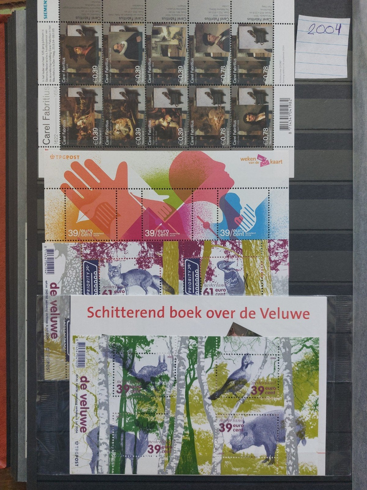 Nederland 2004, postzegel(vellen) en FDC., Postzegels en Munten, Postzegels | Nederland, Ophalen of Verzenden