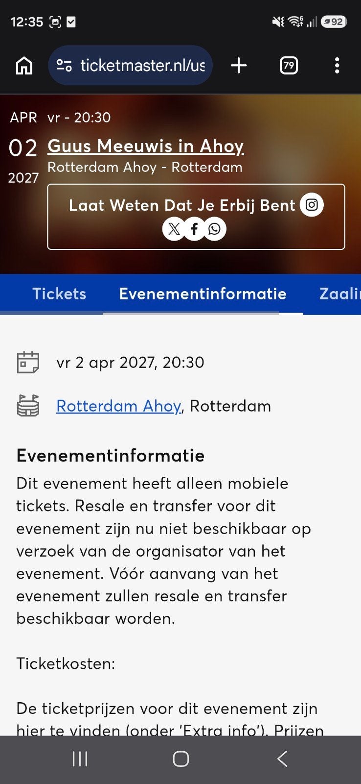 4 tickets, Guus Meeuwis 2 april 20:30, Tickets en Kaartjes, Twee personen, April