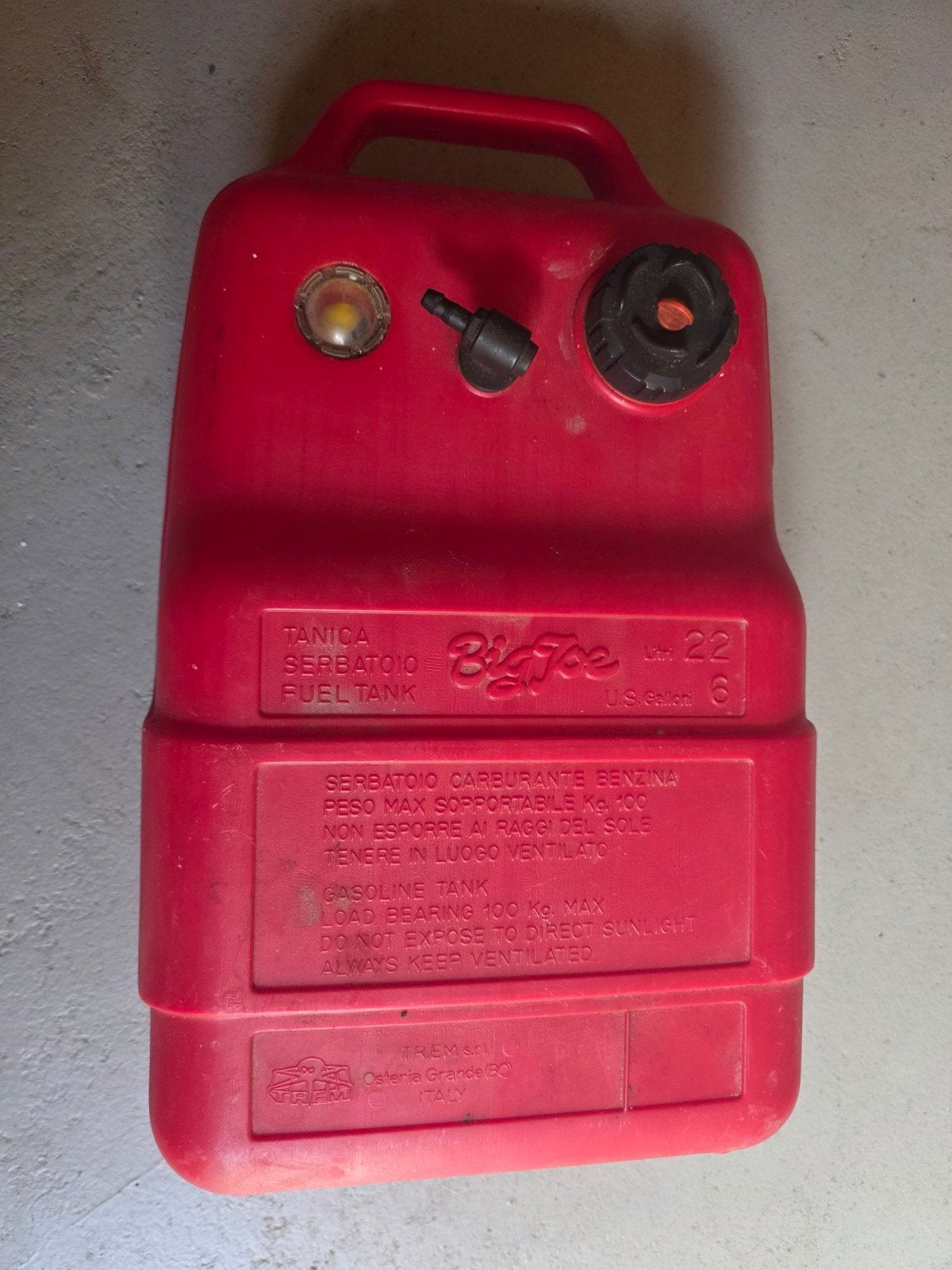 Big Joe 22 liter tank, Watersport en Boten, Ophalen of Verzenden, Gebruikt, Motor en Techniek