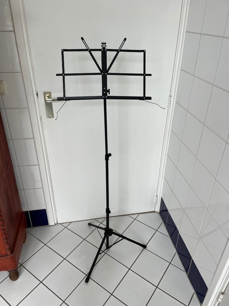 Muziekstandaard aluminium zwart, Ophalen of Verzenden, Nieuw, Muziekstandaard, Klarinet