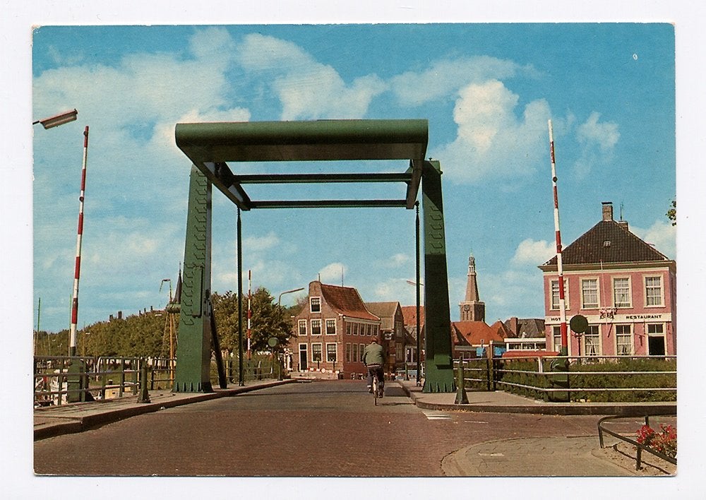 Medemblik, Kwikkelsebrug - brug, kerktoren, straatbeeld, Ophalen of Verzenden, 1980 tot heden, Gelopen, Noord-Holland