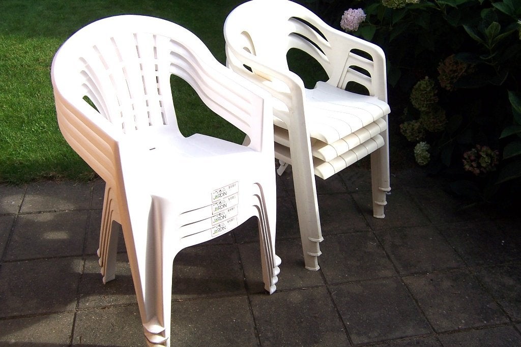 Party stoelen kunststof, Ophalen, Kunststof, Party, Wit