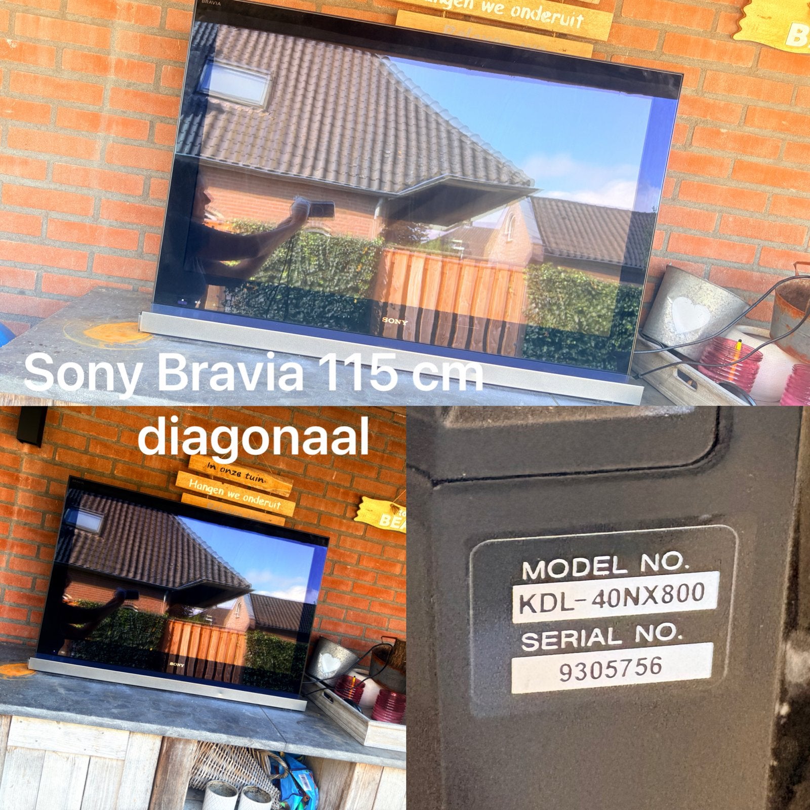 Sony Bravia KDL-40NX800 115 cm Full HD TV, Ophalen, Gebruikt, Full HD (1080p), Sony