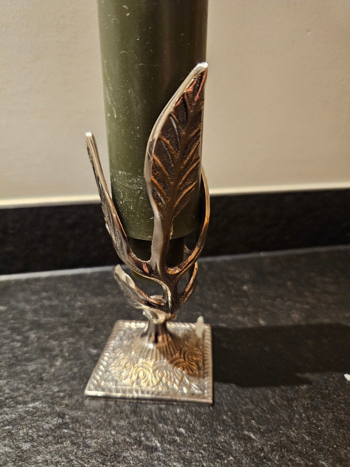 Vetzilverde Boranische kandelaar, Ophalen of Verzenden