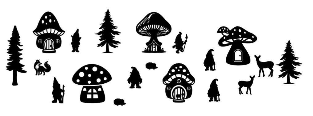 Raamstickers herfst kabouters paddestoelen, Ophalen of Verzenden, Nieuw, Meerdere stickers