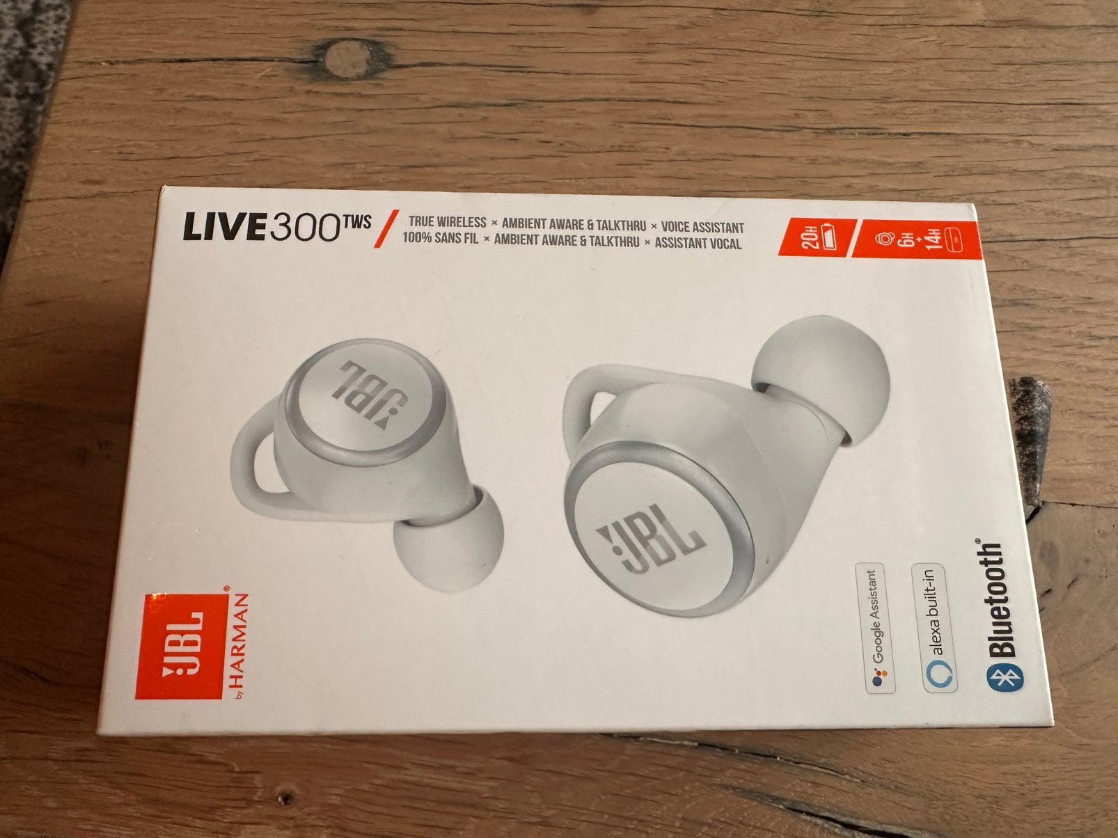 JBL LIVE300TWS draadloze oortjes, In-ear, JBL, Ophalen of Verzenden, Wit
