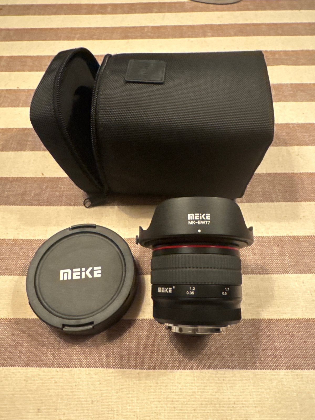 Meike MK-EW77 8mm F/3.5 Fisheye lens voor Nikon, Overige merken, Fisheye-lens, Ophalen of Verzenden, Zo goed als nieuw