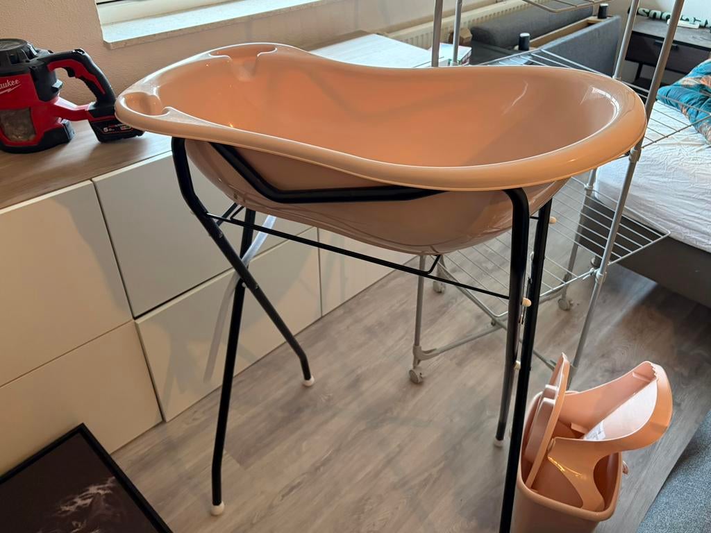 Roze baby badset – zo goed als nieuw, Ophalen of Verzenden, Zo goed als nieuw, Badje