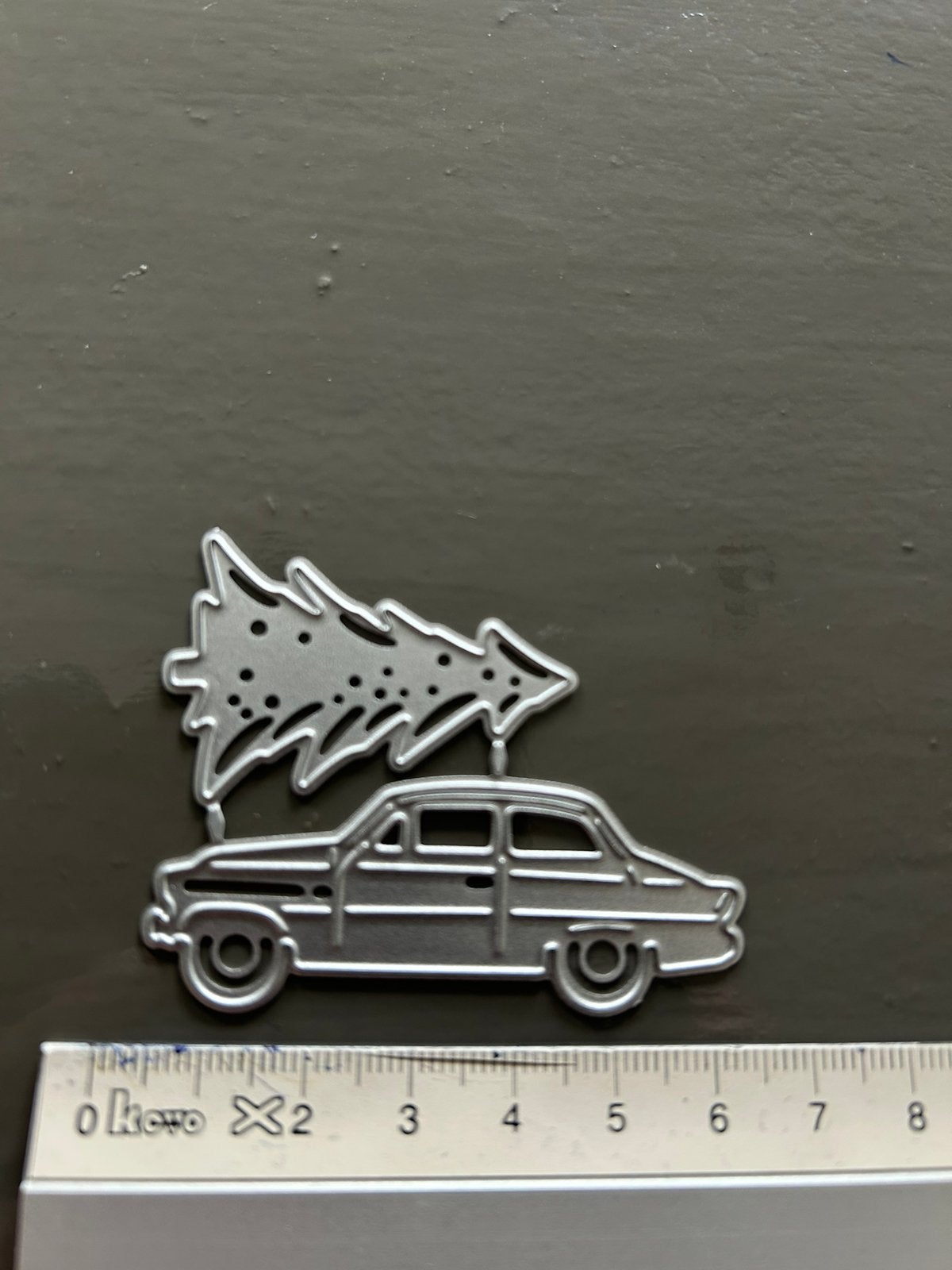 Snijmal auto met kerstboom, Ophalen of Verzenden, Nieuw, Overige thema's, Pons of Mal