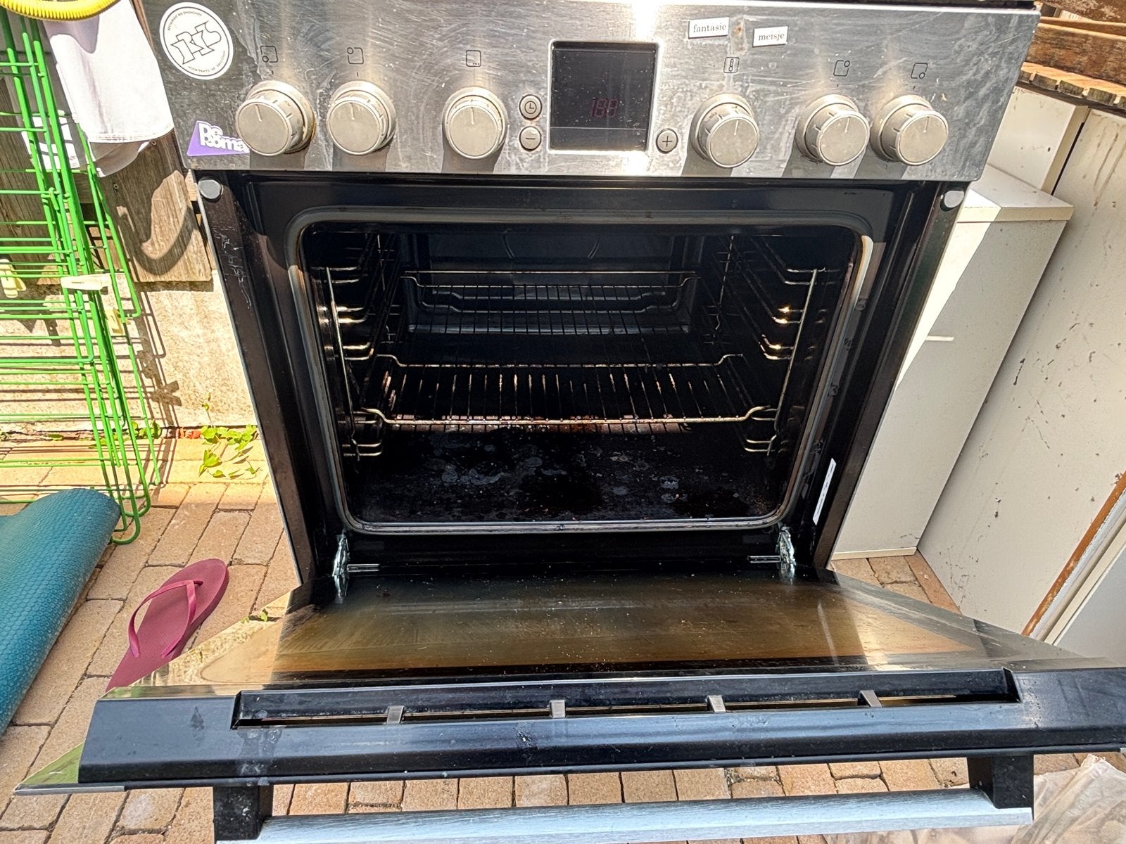 Bosch fornuis met oven - Goed werkend, gratis af te halen, Witgoed en Apparatuur, Fornuizen, Gebruikt, Hete lucht, Gas, 85 tot 90 cm