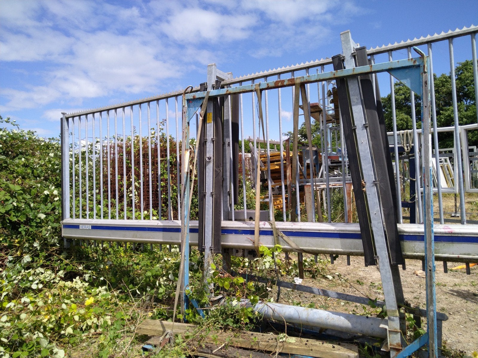 Heras schuifpoort, Gebruikt, Schuifpoort, Aluminium, Ophalen of Verzenden