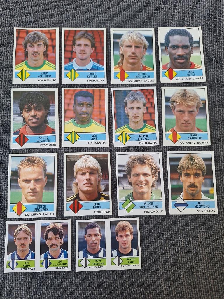 Panini Voetbal 87 18x, Verzenden, Zo goed als nieuw, Meerdere stickers