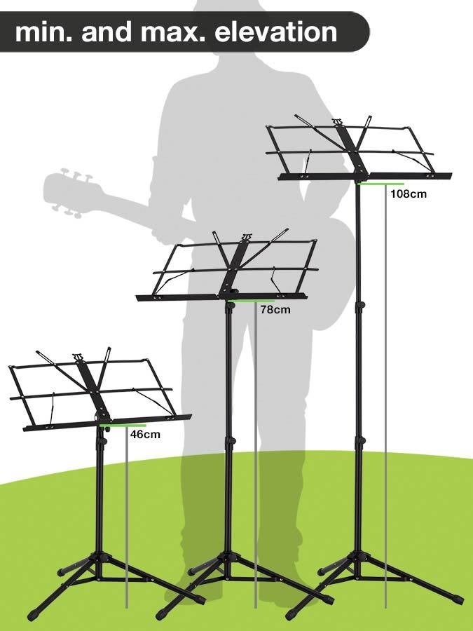 Boston MS-40-BK opvouwbare lessenaar zwart, ., Nieuw, ., Muziekstandaard