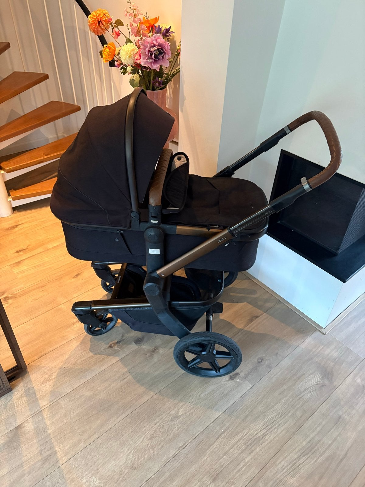 Joolz Day + kinderwagen met reiswieg en zitje, Gebruikt, Combiwagen, Met reiswieg, Ophalen