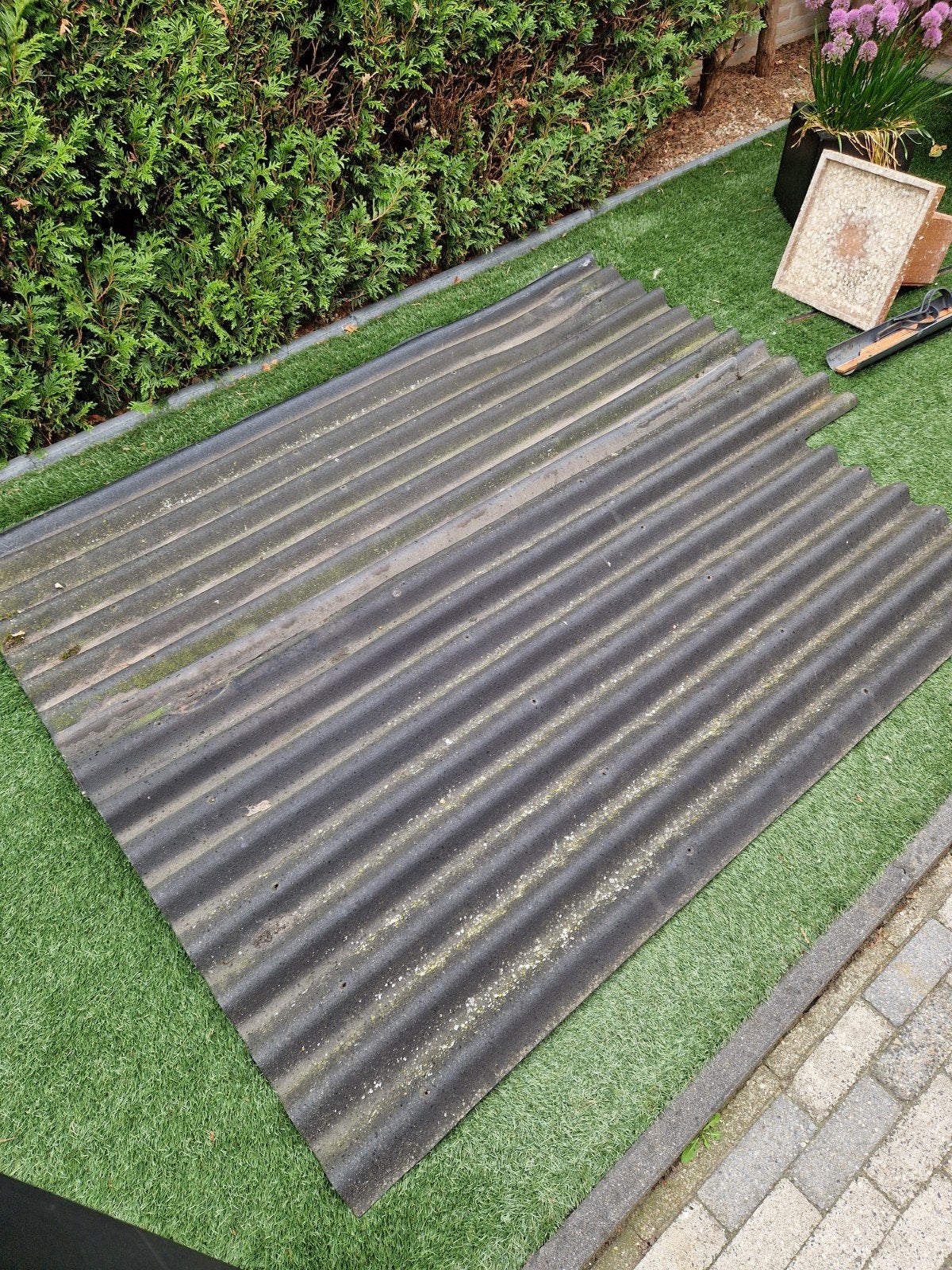 Kunststof golfplaten 2 stuks - gratis afhalen, Kunststof, Zwart, Ophalen of Verzenden, Minder dan 5 m²