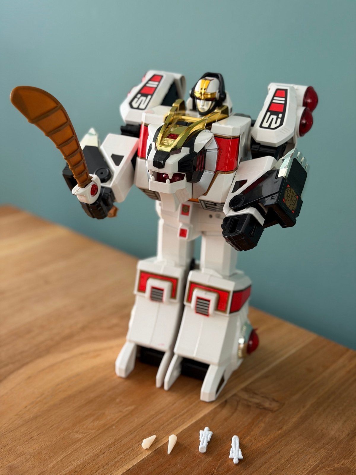 Power Rangers Wild Force DX White Tigerzord Megazord, Ophalen of Verzenden, Zo goed als nieuw