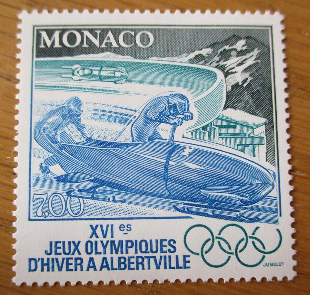Monaco, Olympische Winterspelen 1992, Verzenden, Postfris, Sport