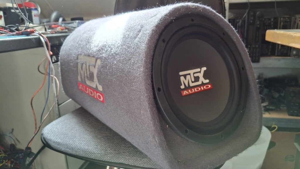 MTX RT8TP actieve subwoofer 360Watt max, Auto diversen, Autospeakers, Ophalen, MTX, Info@rhodelta.nl, Nieuw