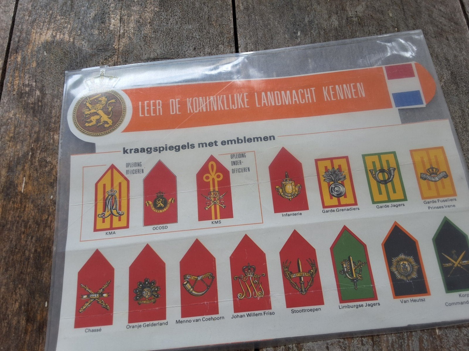Kraagspiegels met emblemen Koninklijke Landmacht orgineel, Verzamelen, Militaria | Algemeen, Ophalen of Verzenden