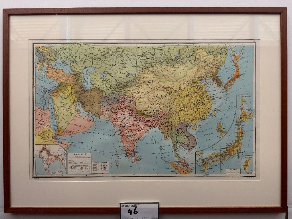 Kaart van Azië, Ophalen, Overige gebieden, 1800 tot 2000, Landkaart